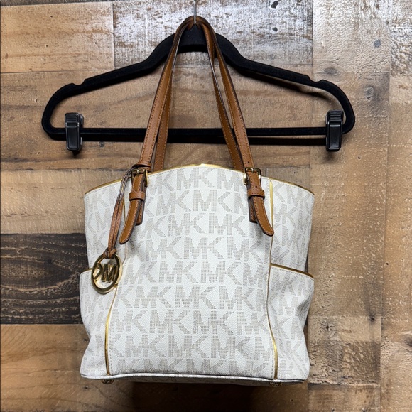 Michael Kors Jet Set Specchio Signature Medium East West Tote - Picture 1 of 16